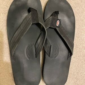 Rainbow Flip Flops Black size Large 9.5-10.5